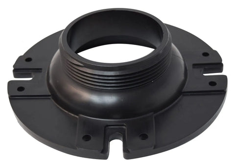Black Valterra RV Floor Flange T05-0782 3" Male Pipe Thread - Angled View | United RV Parts
