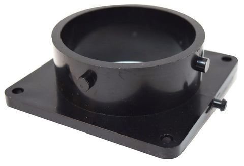 Black Valterra Flanged Valve Fitting T1009 3" Flange Bayonet End - Angle View | United RV Parts