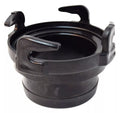 Black ABS 3 Inch Straight Hose Adapter with Bayonet Fitting - Angle View | United RV Parts