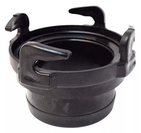 Black ABS 3 Inch Straight Hose Adapter with Bayonet Fitting - Angle View | United RV Parts