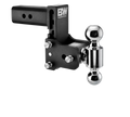 Black B&W TS20037B Dual Ball Hitch Mount 2.5 Receiver - Side Angle | United RV Parts