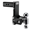 Black B&W TS20040B Dual Ball Drop Hitch Mount - 3/4 Angle View | United RV Parts