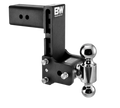 Black B&W TS30040B Dual Ball Hitch Mount with Chrome Balls - Side View | United RV Parts