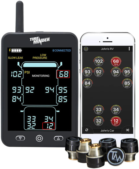 Valterra TireMinder A1AS RV TPMS TM22130 with 6 Transmitters - Complete System Display | United RV Parts
