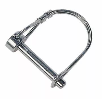 Zinc-Plated JR Products Small Coupler Lock Pin 1/4" Diameter - Front View | United RV Parts