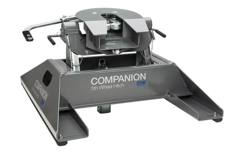 Grey B&W Companion 20K 5th Wheel Hitch RVK3500 - Front Angle View | United RV Parts