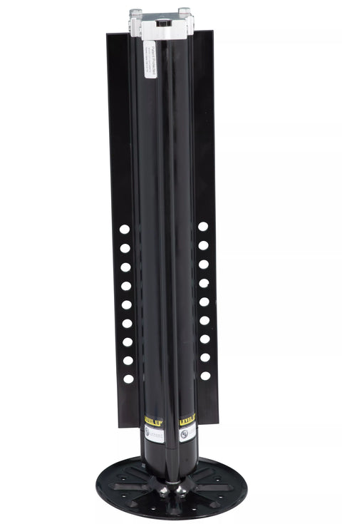 Black Aluminum Hydraulic Landing Gear - Full Front View | United RV Parts