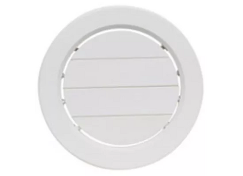 White 5-Inch Round RV Ceiling Register - Front View | United RV Parts