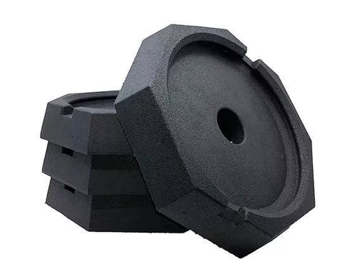 Black Polymer SnapPad HiWay 10 Jack Pads - Angled Stack View | United RV Parts