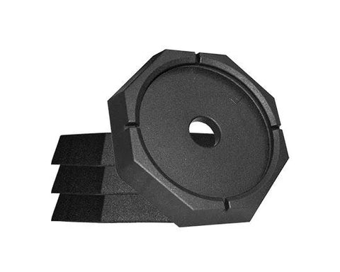 Black Rubber SnapPad HiWay Bus 4-Pack RV Jack Foot Levelers 13.75" - Stacked View | United RV Parts