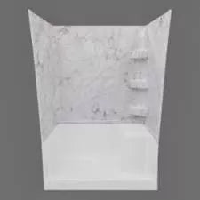 Specialty Recreation SW2440SM Grey Marble RV Shower Wall 24x40x66 - Front View | United RV Parts