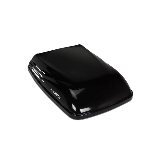 Black Dometic Penguin II RV Air Conditioner Shroud 3314471.003 - Angled View | United RV Parts