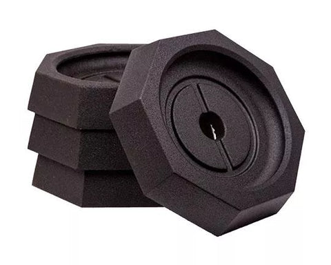 Black Rubber SnapPad Jack Foot Pads - 4-Pack Stack View | United RV Parts