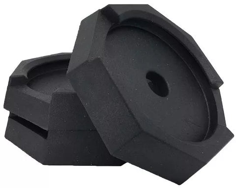 Black Rubber SnapPad Rival 3-Pack for 8" Round RV Jack Feet - Stacked View | United RV Parts