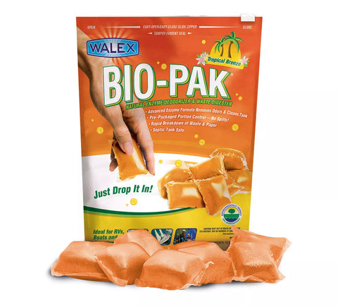 Walex | Bio-Pak Natural Black Water Enzyme Drop Ins | BIOTROPBG | 10 Pack | Tropical Breeze