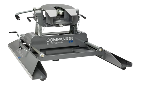 Grey B&W Companion Slider 5th Wheel Hitch RVK3405 - Rear Angle View | United RV Parts